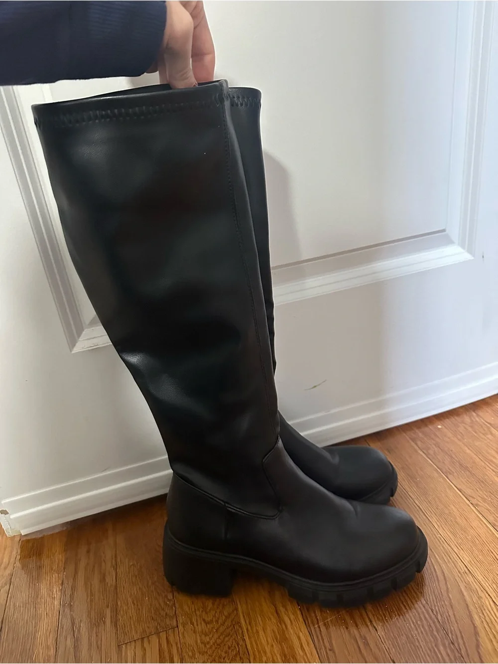 NWB Steve Madden Black Over-the-Knee Platform Boots
